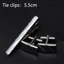 Men Metal Tie Clips Cufflinks Set Luxury Tie Accessories Classic Shirts Cuff Fashion Carving Cufflink for Mens Jewelry Gifts