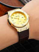 Men's Fashion Minimalist Watch, Leather Strap Business Style