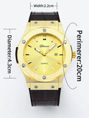 Men's Fashion Minimalist Watch, Leather Strap Business Style