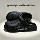 Unisex Anti Slip Covered Toe Slippers, Thick Sole Indoor Outdoor Sandals