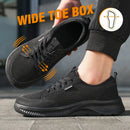 Wide Toe Barefoot Sneakers for Men, Breathable Minimalist Trail Running Shoes