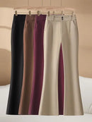 High Waist Bell Bottom Pants Casual Women's Trousers Spring Autumn Slimming Suit Pants Long Pants Fashion Reflective