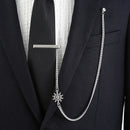 Men's Long Chain Tie Clip Brooch, Party Suit Necktie Pin