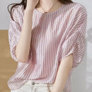 Women's Shirt And Blouse With Short Sleeve Summer Female Tops Crop Loose Cute Elegant Premium Promotion Economic Chic Fine