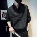 Man Shirt Graphic Half Sleeve Shirts For Men White New In Fashion 2025 Xxl Elegant With Sleeves Tops Trend S Luxury Social I