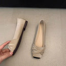 Women's Low Heel Square Toe Sneakers, Casual Lace Up Flat Dress Shoes