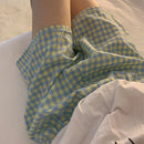 Shorts Women's Bottoms Soft Pants Plaid Print Spwear Pants Womens Pajama Pant Summer Loose Shorts Thin Pajamas Cotton Women
