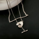 Fashion Pendant Chain Necklace for Women, Two Way Wearing Party Gift