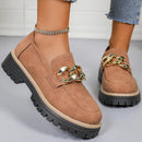 Comfortable Women's Heeled Loafers, Elegant Slip On Casual Shoes