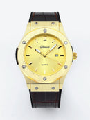 Men's Fashion Minimalist Watch, Leather Strap Business Style