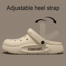 Unisex Anti Slip Covered Toe Slippers, Thick Sole Indoor Outdoor Sandals