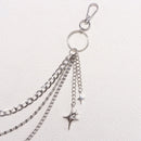 Punk Four Pointed Star Wallet Chain, Unisex Pants Belt Keychain