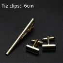 Men Metal Tie Clips Cufflinks Set Luxury Tie Accessories Classic Shirts Cuff Fashion Carving Cufflink for Mens Jewelry Gifts