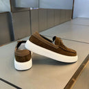 Men's Casual Leather Loafers, Slip On Breathable Driving Moccasins