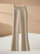 High Waist Bell Bottom Pants Casual Women's Trousers Spring Autumn Slimming Suit Pants Long Pants Fashion Reflective