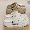 Unisex Anti Slip Covered Toe Slippers, Thick Sole Indoor Outdoor Sandals