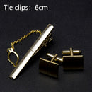 Men Metal Tie Clips Cufflinks Set Luxury Tie Accessories Classic Shirts Cuff Fashion Carving Cufflink for Mens Jewelry Gifts