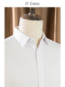 Mens Shirts Long Sleeve Dress Shirts For Slim Fit Camisa Social Business Blouse White Shirt Formal Wedding Suit Groomsman Shirt