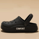 Unisex Anti Slip Covered Toe Slippers, Thick Sole Indoor Outdoor Sandals