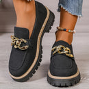 Comfortable Women's Heeled Loafers, Elegant Slip On Casual Shoes
