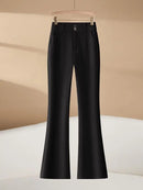 High Waist Bell Bottom Pants Casual Women's Trousers Spring Autumn Slimming Suit Pants Long Pants Fashion Reflective