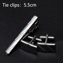 Men Metal Tie Clips Cufflinks Set Luxury Tie Accessories Classic Shirts Cuff Fashion Carving Cufflink for Mens Jewelry Gifts