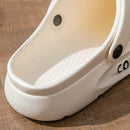 Unisex Anti Slip Covered Toe Slippers, Thick Sole Indoor Outdoor Sandals