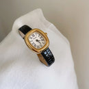 Women's Elegant Quartz Watch, Oval Dial with Stainless Steel Mesh Strap