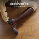 Ods Elegant Platform Knee High Heeled Boots for Women, Brown Winter Long Boots