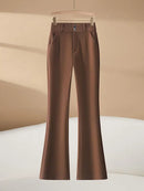 High Waist Bell Bottom Pants Casual Women's Trousers Spring Autumn Slimming Suit Pants Long Pants Fashion Reflective