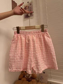 Shorts Women's Bottoms Soft Pants Plaid Print Spwear Pants Womens Pajama Pant Summer Loose Shorts Thin Pajamas Cotton Women
